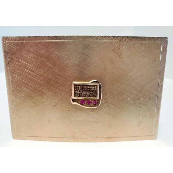 Tony Lama Belt Blk 30 w/ VTG Metalcraft Mayville Brushed Gold Buckle w/ Gems USA - Picture 13 of 16